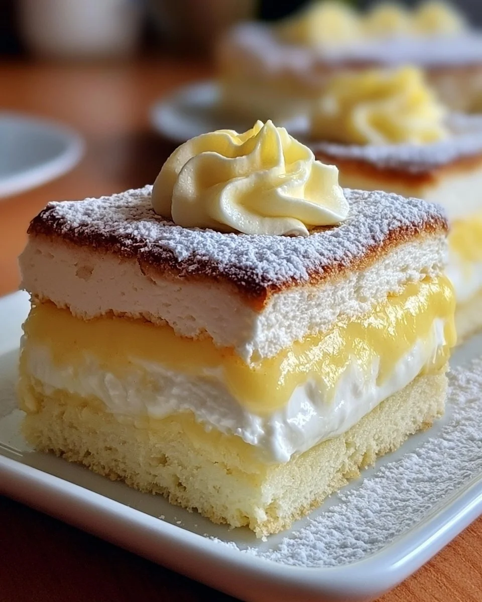 Quark-Schneekuchen mit Pudding