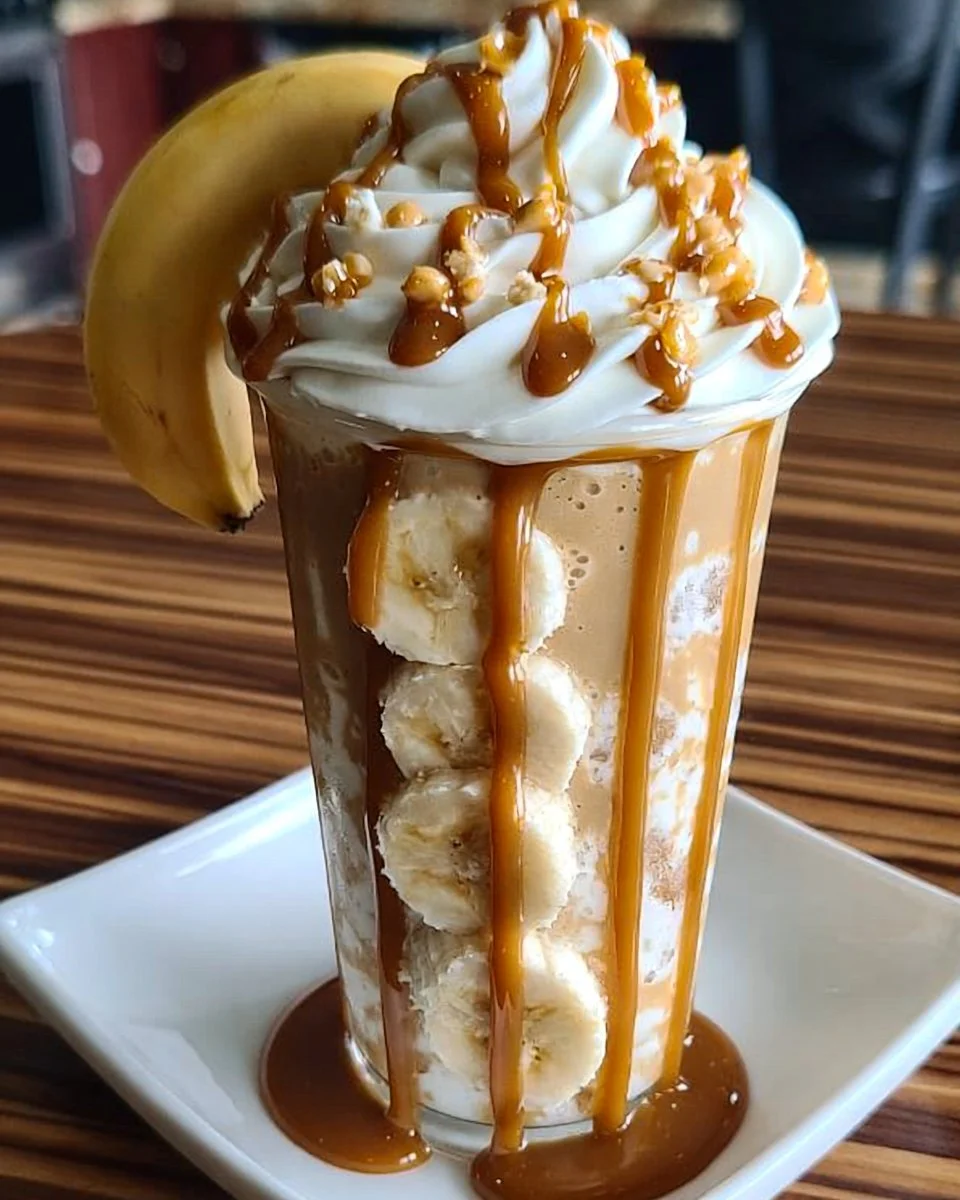 Bananen-Karamell-Frappé
