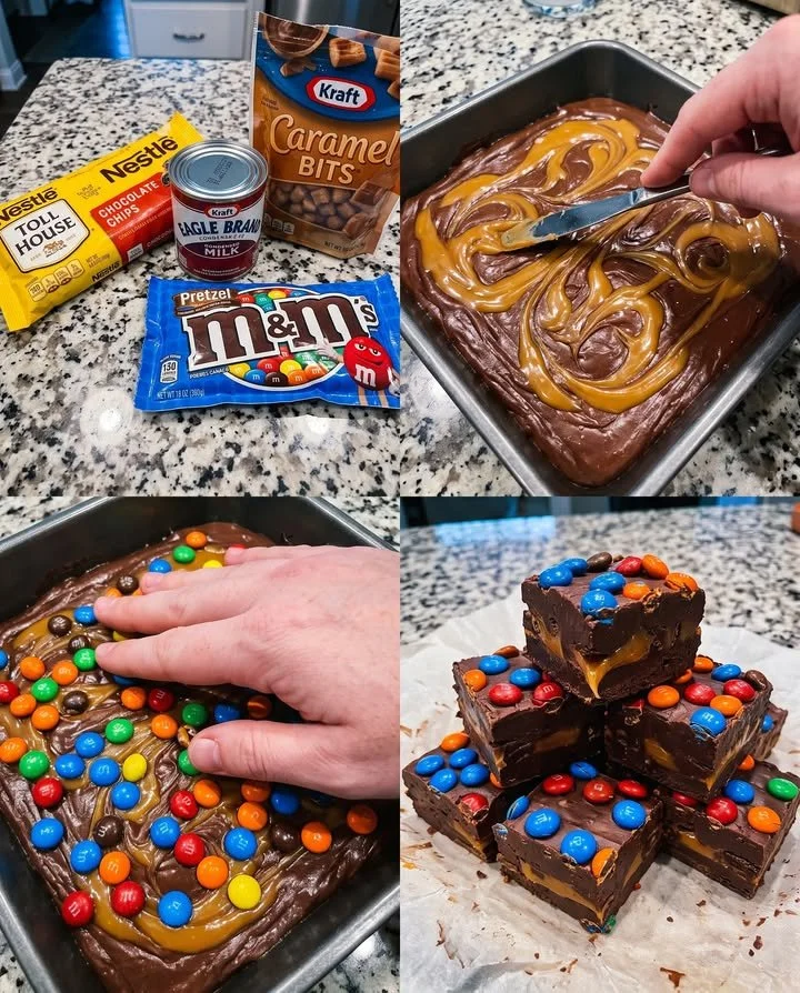 Brezel M&amp;M’s Karamell-Fudge