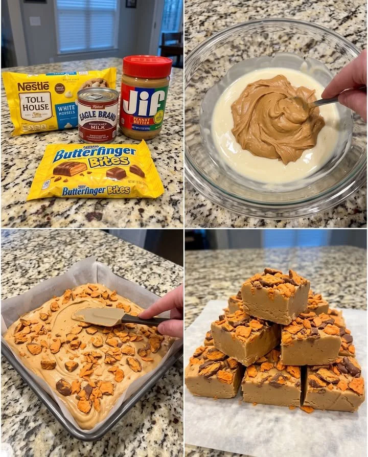 Butterfinger Erdnussbutter-Fudge
