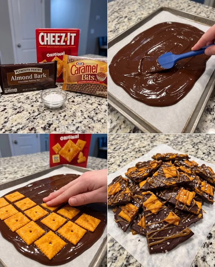 Cheez-It Karamell Dunkle Schokoladenrinde