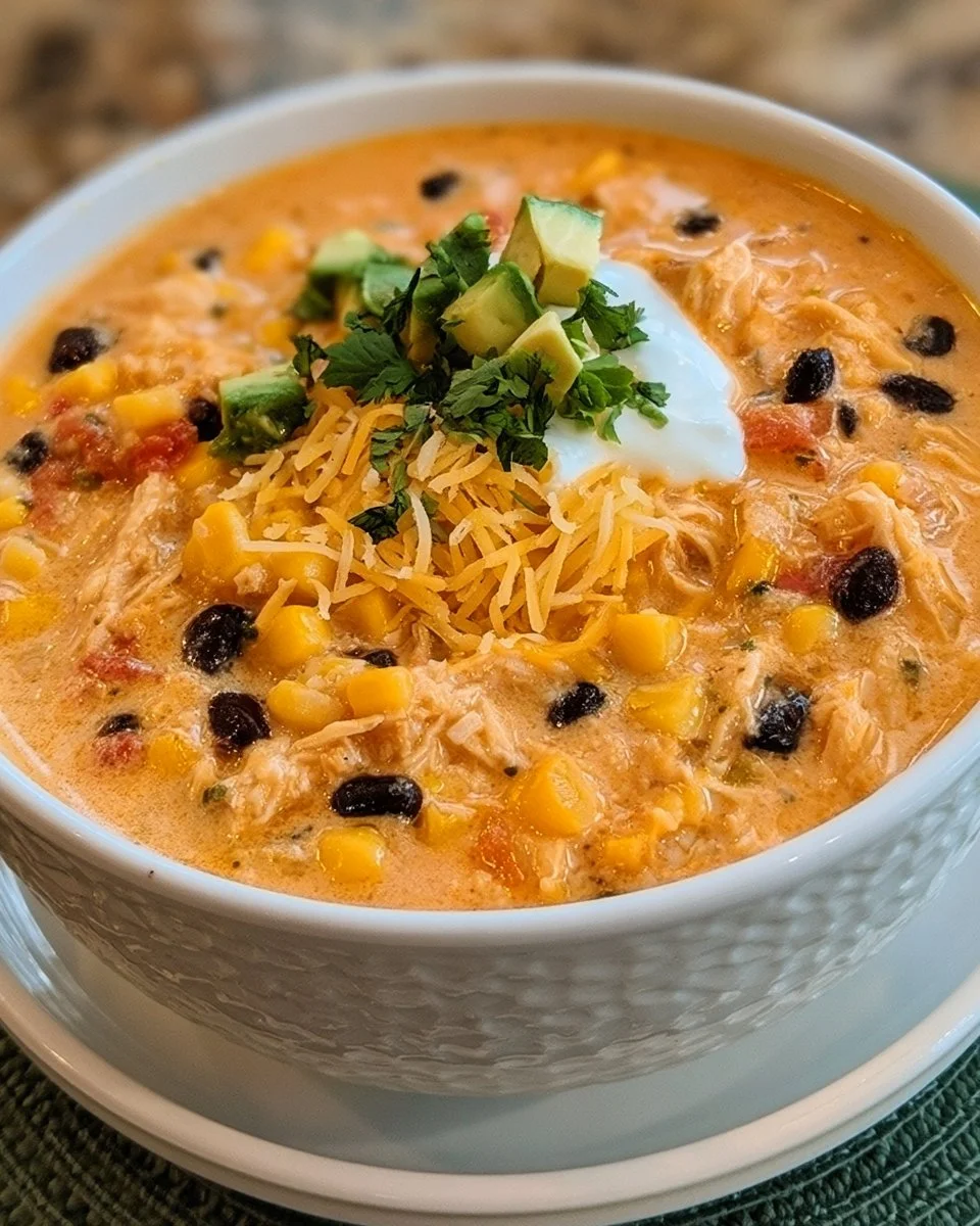 Cremige Hühnchen-Taco-Suppe