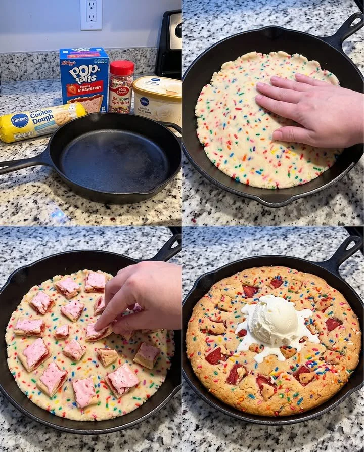 Erdbeer-Pop-Tarts-Pfannkuchen-Kekse