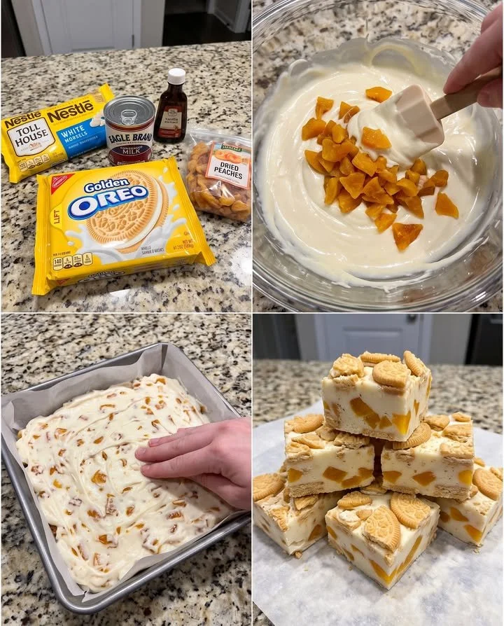Goldene Oreo Pfirsiche & Sahne Fudge