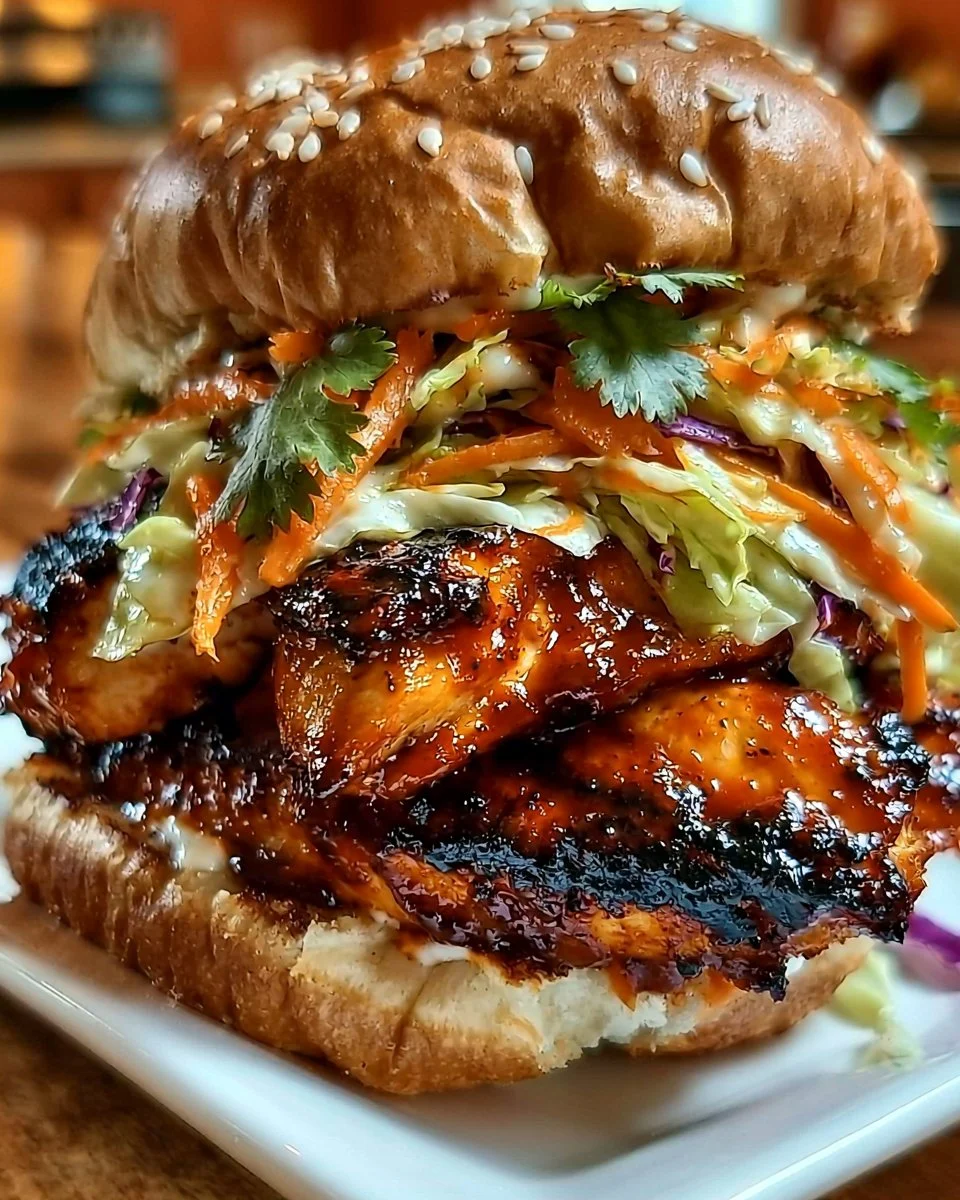 Koreanisches BBQ-Hähnchen-Sandwich