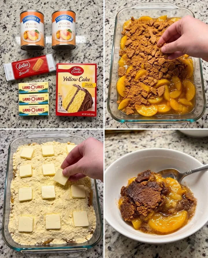Lotus Biscoff Pfirsich-Dump Cake
