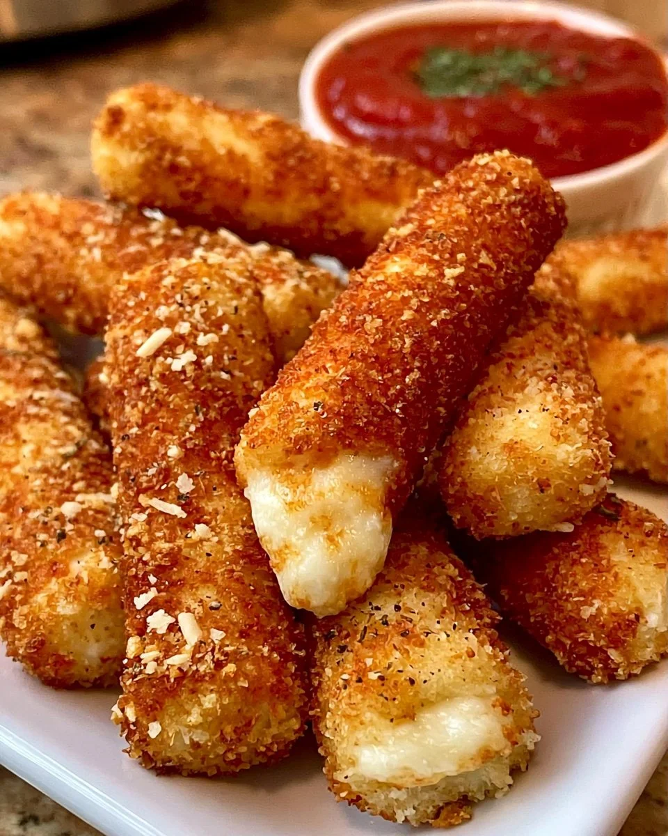 Luftfritteuse Mozzarella-Stäbchen