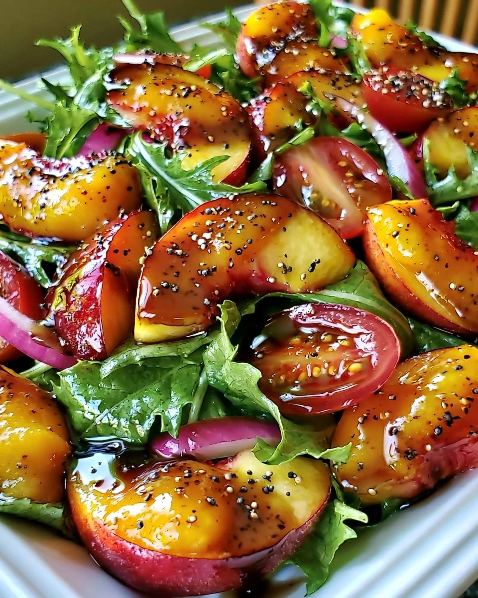 Pfirsich-Honig-Dijon-Balsamico-Vinaigrette