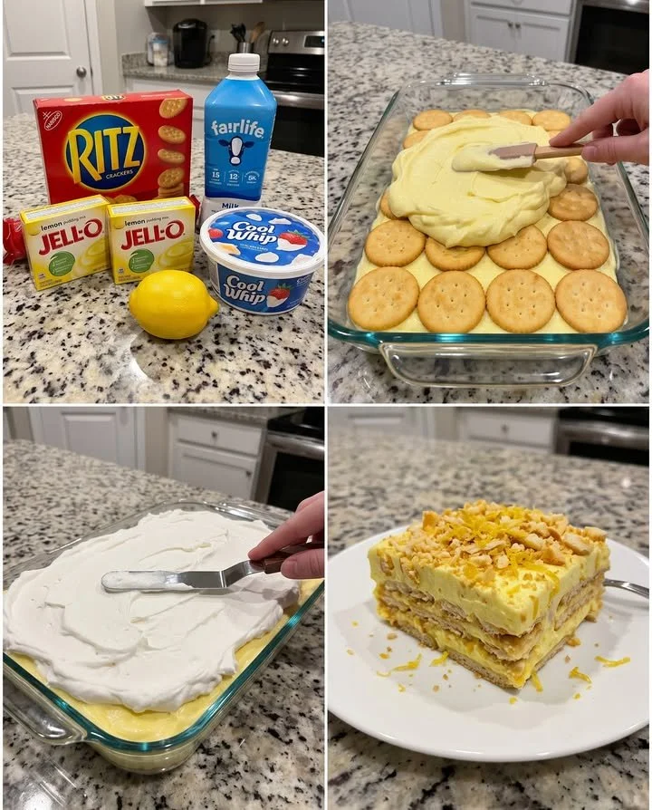 Ritz Cracker Zitronen-Eisbox-Kuchen