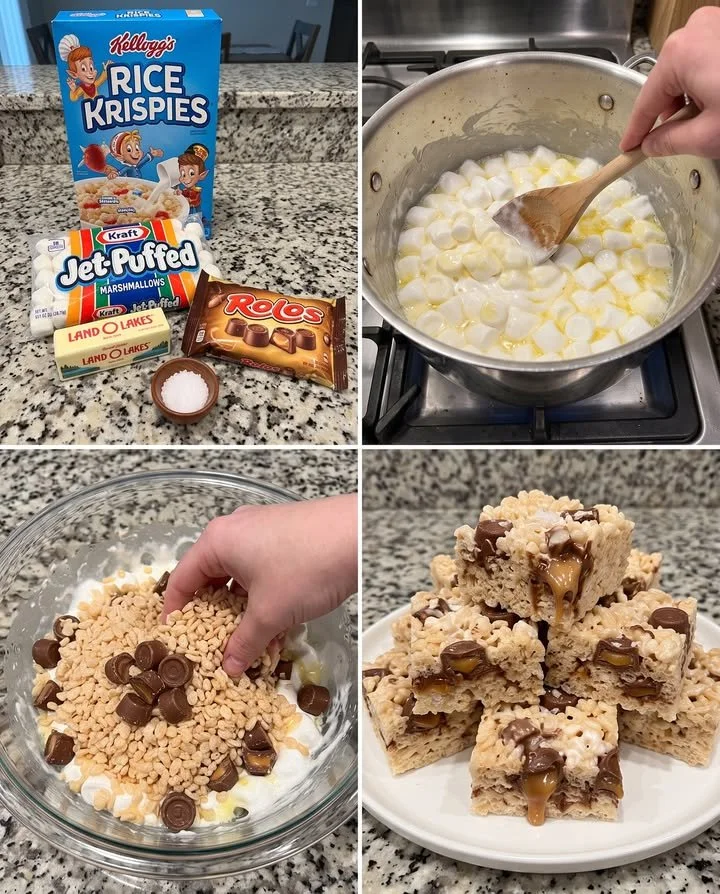 Rolo Rice Krispies Treats