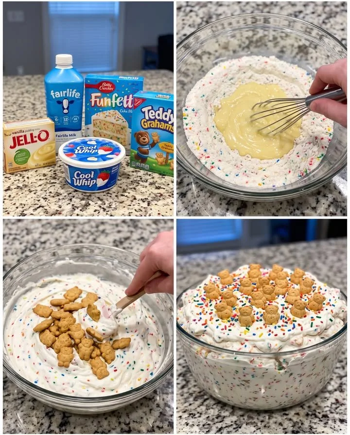 Teddy Grahams Funfetti Fluff