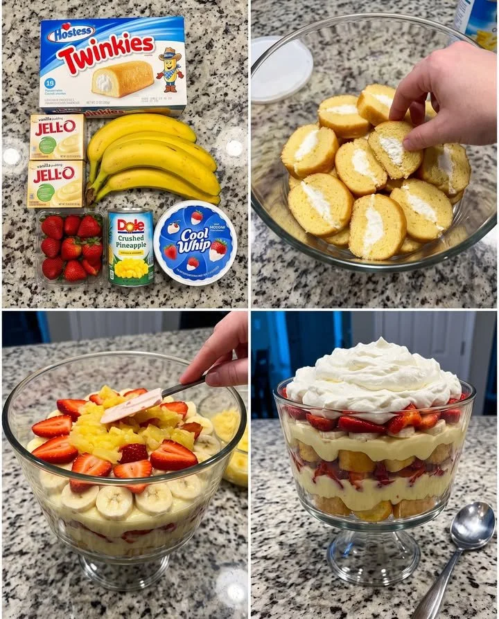 Twinkie-Banane-Split-Trifle