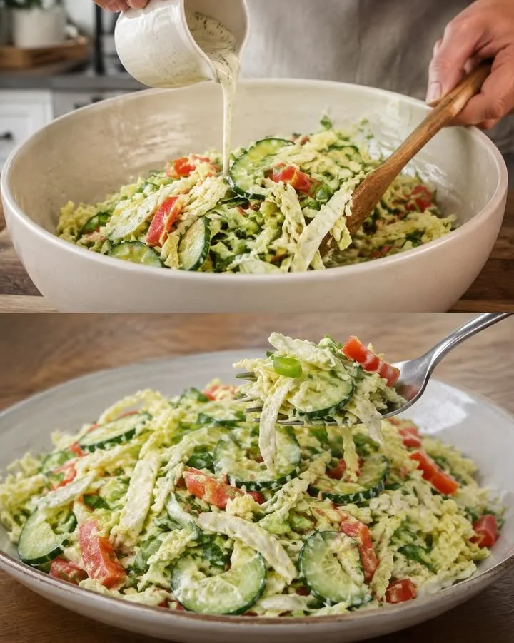 Gurkensalat mit Chinakohl
