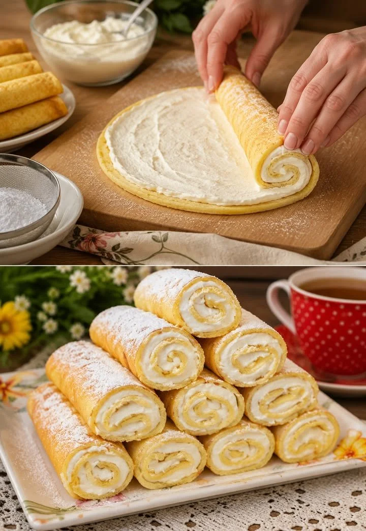 Pfannkuchen mit Quarkcreme