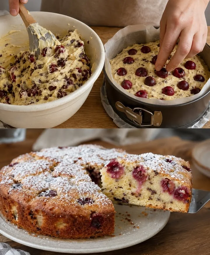 Saftiger Rührkuchen mit Kirschen