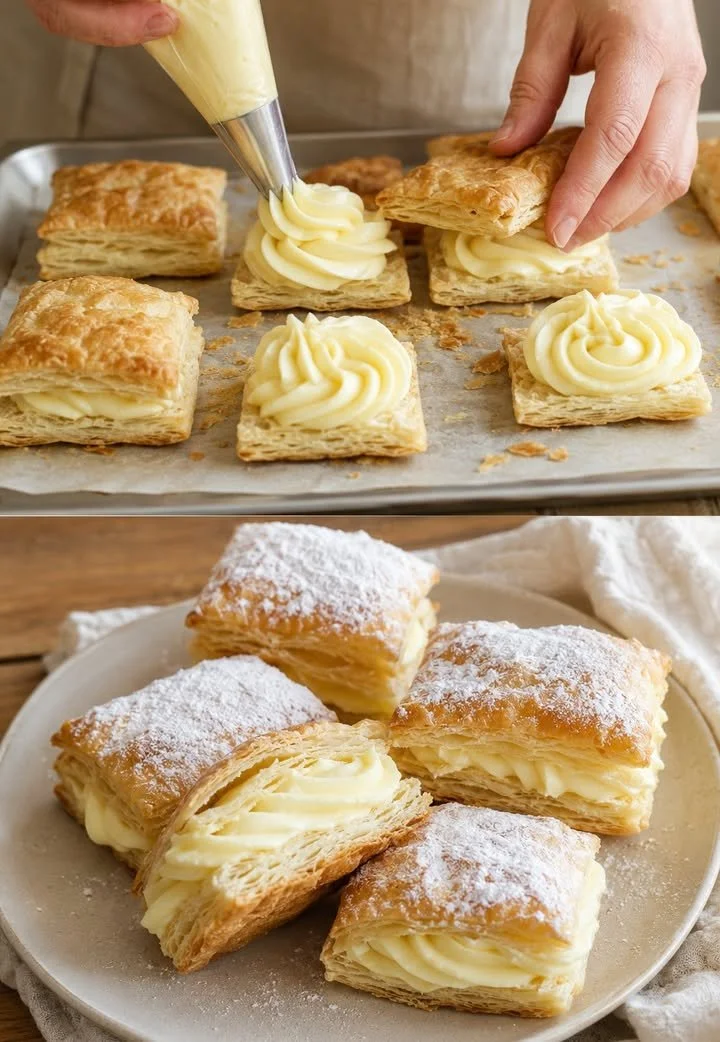 Teilchen mit Paradiescreme